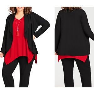 VIP by Avenue draped  cardigan plus size